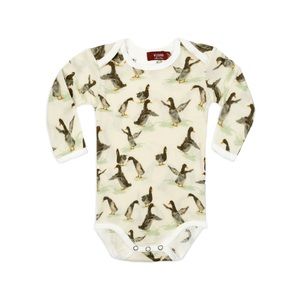 MILKBARN KIDS | Baby Long Sleeve One Piece - Organic Cotton - Duck | Size 6-12M